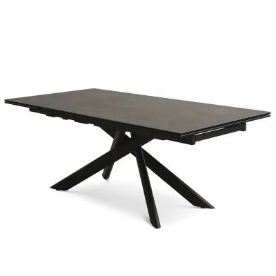 Hudson borðstofuborð 200(300)x100cm grátt keramik